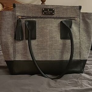 Kate Spade | Two-Tone Leather & Wellesley Tweed | Tote